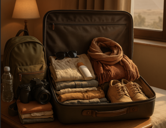 What to Pack for Egypt 🏺☀️Visiting Giza soon? Pack smart to stay comfortable while exploring the magic of Egypt!